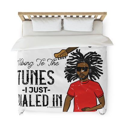 Darren B. Playin Duvet Cover | White