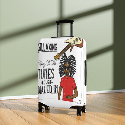 Darren B. Playin Luggage Cover White 21"x 14" | 25"x 16" | 28"x 20"