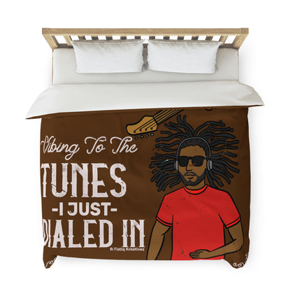 Darren B. Playin Duvet Cover | Brown