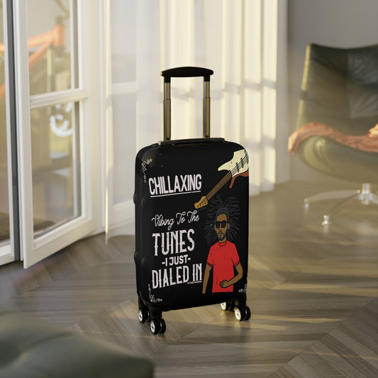 Darren B. Playin Luggage Cover Black 21"x 14" | 25"x 16" | 28"x 20"