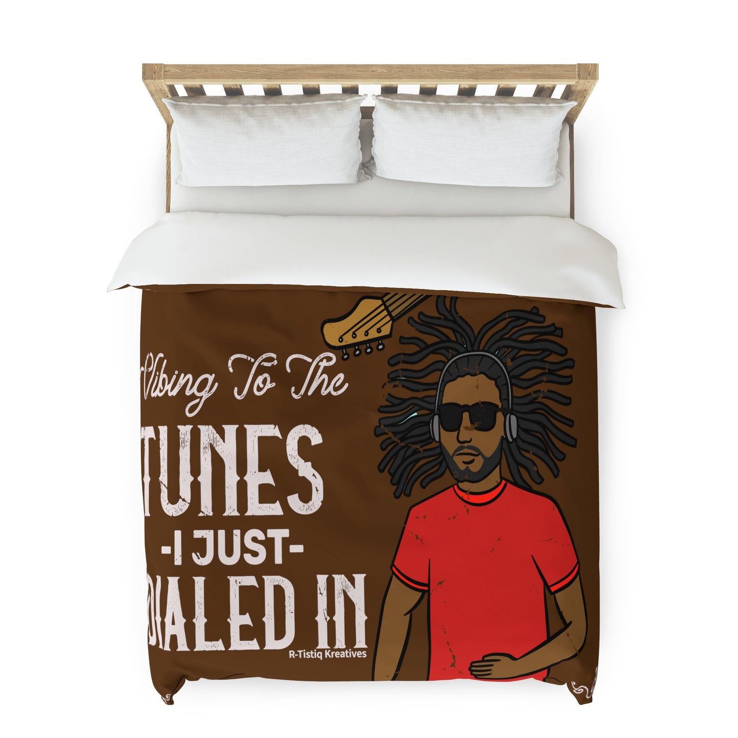 Darren B. Playin Duvet Cover | Brown