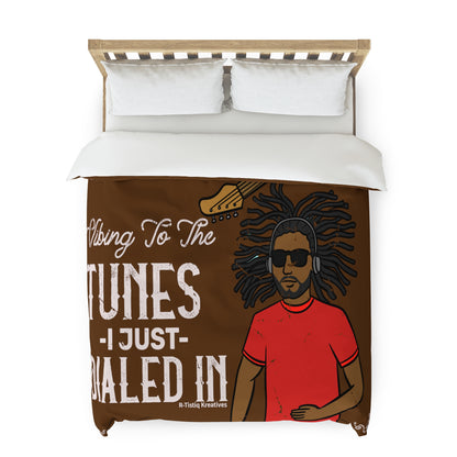 Darren B. Playin Duvet Cover | Brown