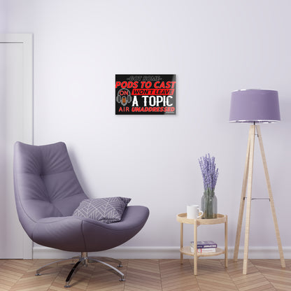 Podcasting Acrylic Prints Black