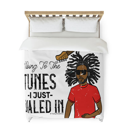 Darren B. Playin Duvet Cover | White